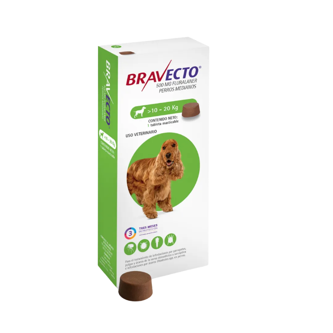 Antipulgas Bravecto  para Perros de 10 a 20 Kg