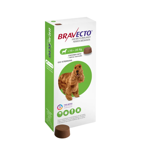 Antipulgas Bravecto  para Perros de 10 a 20 Kg