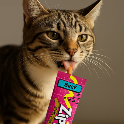 Snack Cremoso Zippy Kanu Pet para Gatos sabor Res