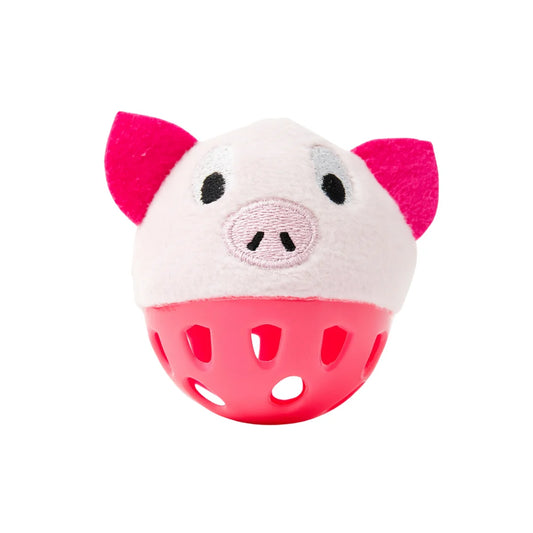 Juguete Interactivo Cerdo con Bola Sonajera Kanu Pet para Gato