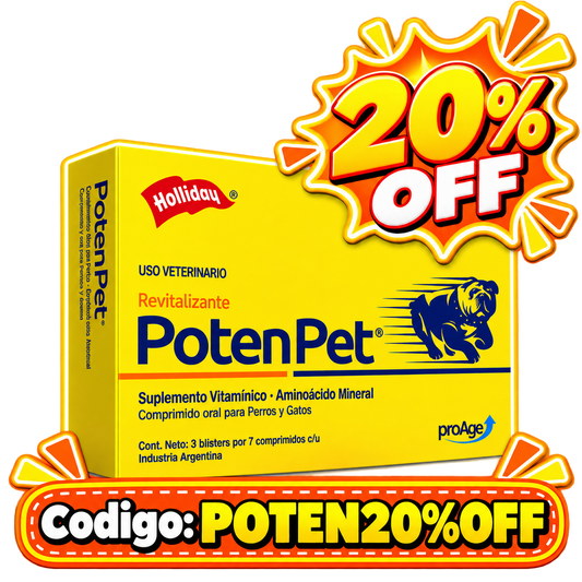 Suplemento Vitamínico Poten Pet para Perros Y Gatos