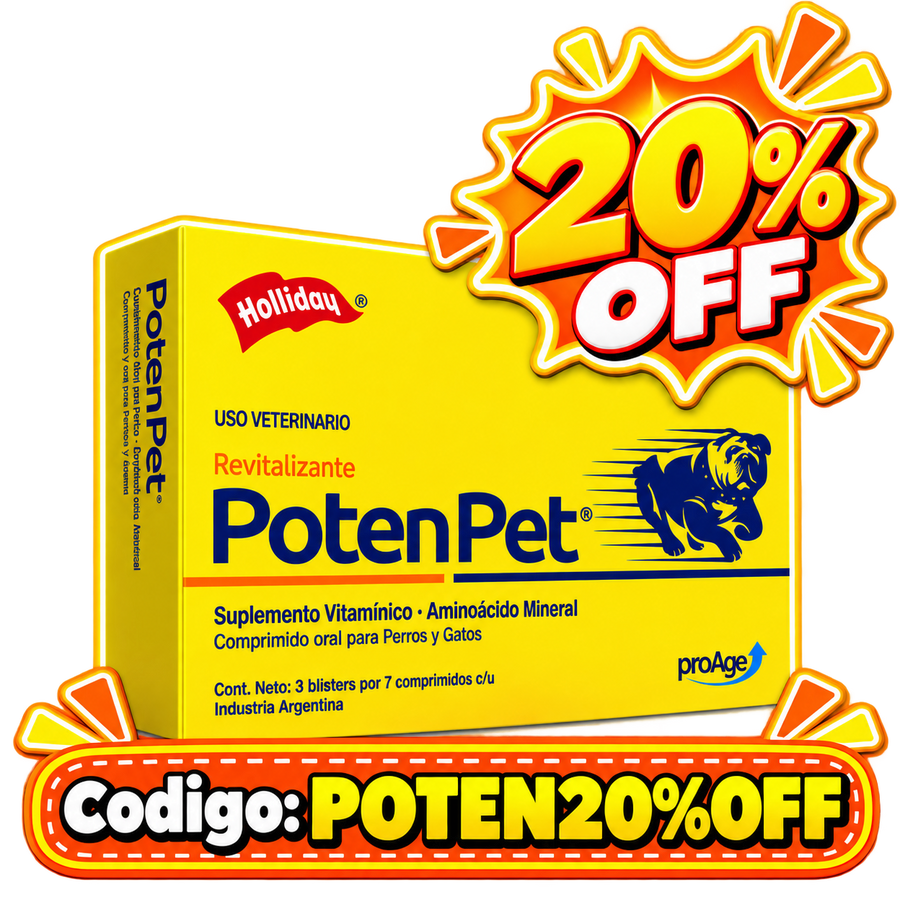 Suplemento Vitamínico Poten Pet para Perros Y Gatos