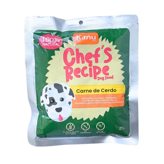 Alimento húmedo Chef recipe Cerdo perros toda razas
