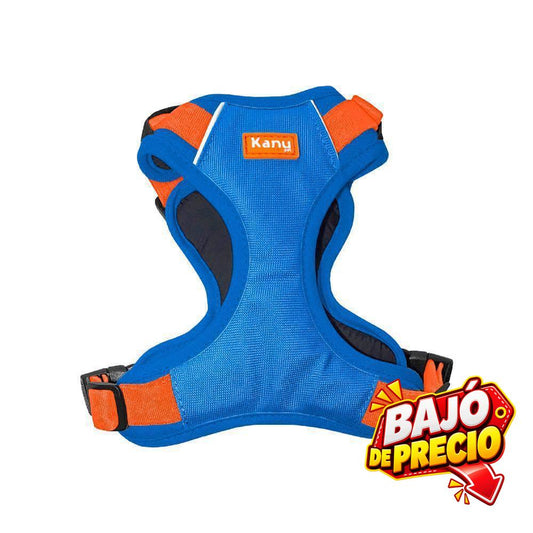 Pechera Acolchada Walker Naranja y Azul Kanu Pet para Perro