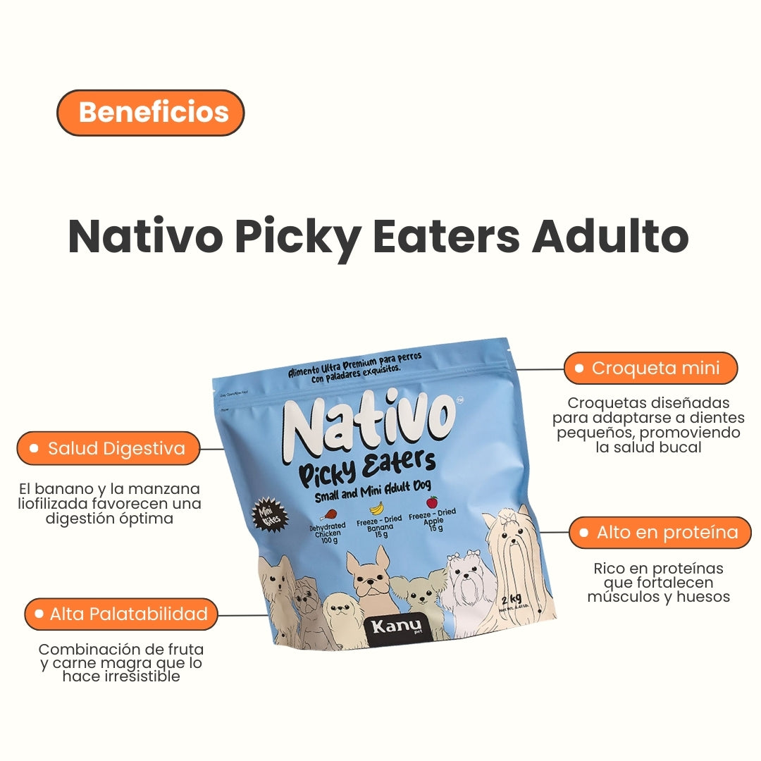 Alimento Nativo Picky Eaters Adulto Mini Kanu Pet para Perro