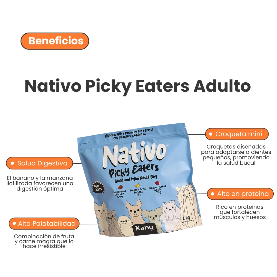 Alimento Seco Nativo Picky Eaters Adulto Mini Kanu Pet para Perro