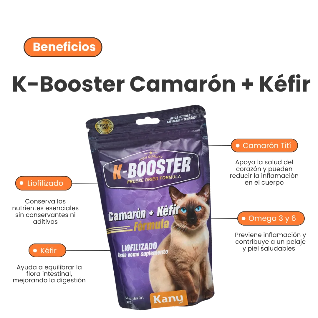 Alimento Liofilizado Para Gato K-Booster Camarón Kanu Pet Bolsa