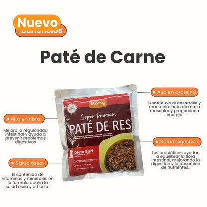 Alimento Húmedo Paté de Res Kanu Pet para Perros