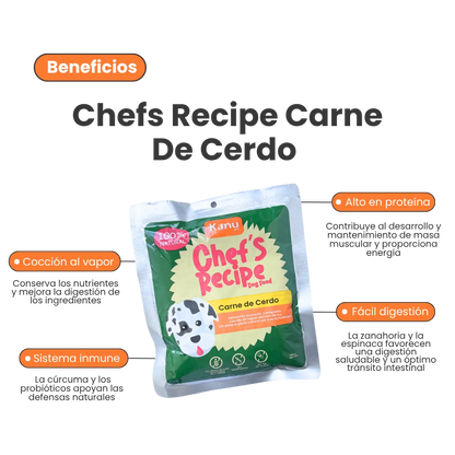 Alimento Húmedo Completo Chef's Recipe Carne de Cerdo Kanu Pet para perros