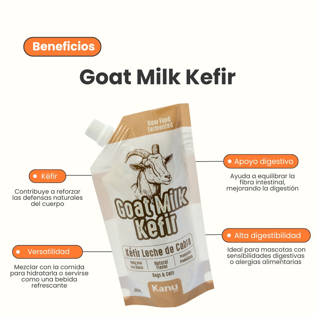 Kanu Pet Kéfir Leche De Cabra Para Perro y Gato Bolsa x 250 Ml