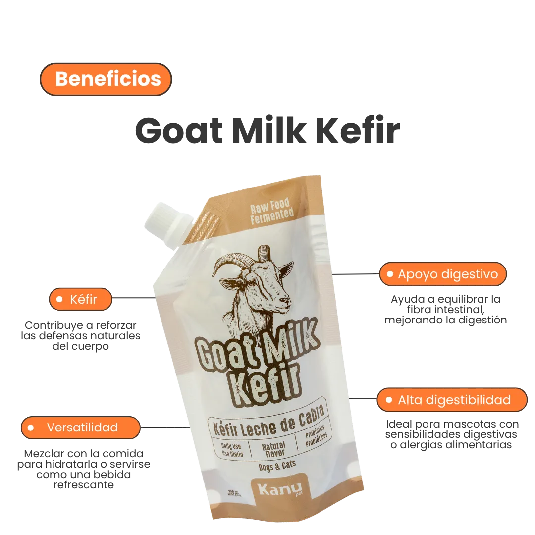 Kéfir Leche De Cabra Natural Kanu Pet Para Perro y Gato Bolsa