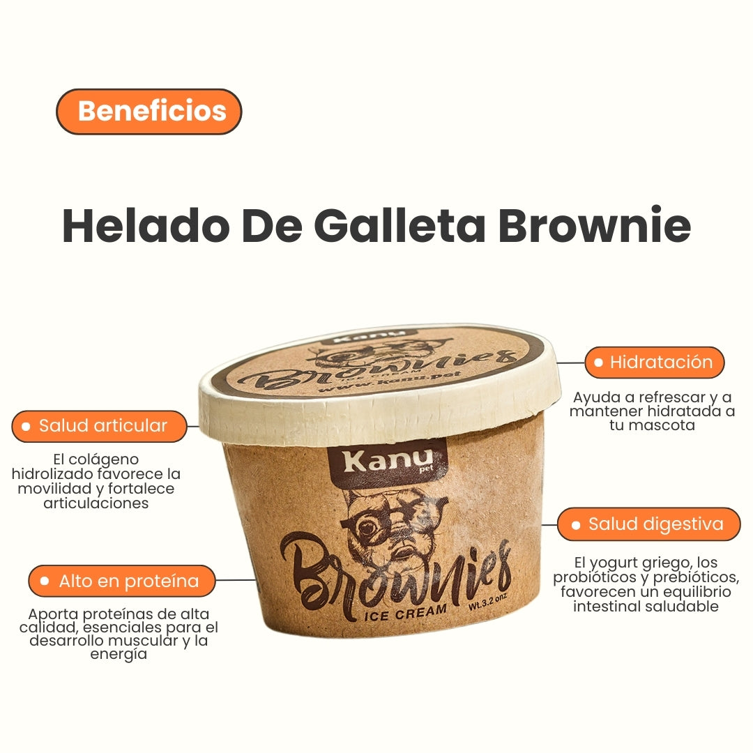 Kanu Helado Galleta Brownie Para Perro y Gato