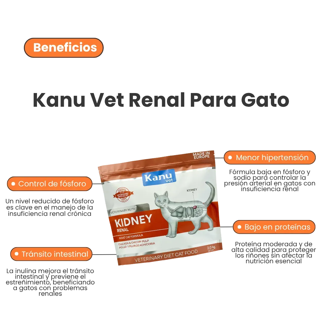 Alimento Medicado Kanu Vet Renal para Gato Adultos
