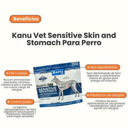 Alimento Medicado Kanu Vet Piel y Estómago Sensible para Perro Adultos