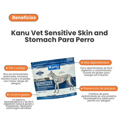 Alimento Medicado Kanu Vet Piel y Estómago Sensible para Perro Adultos