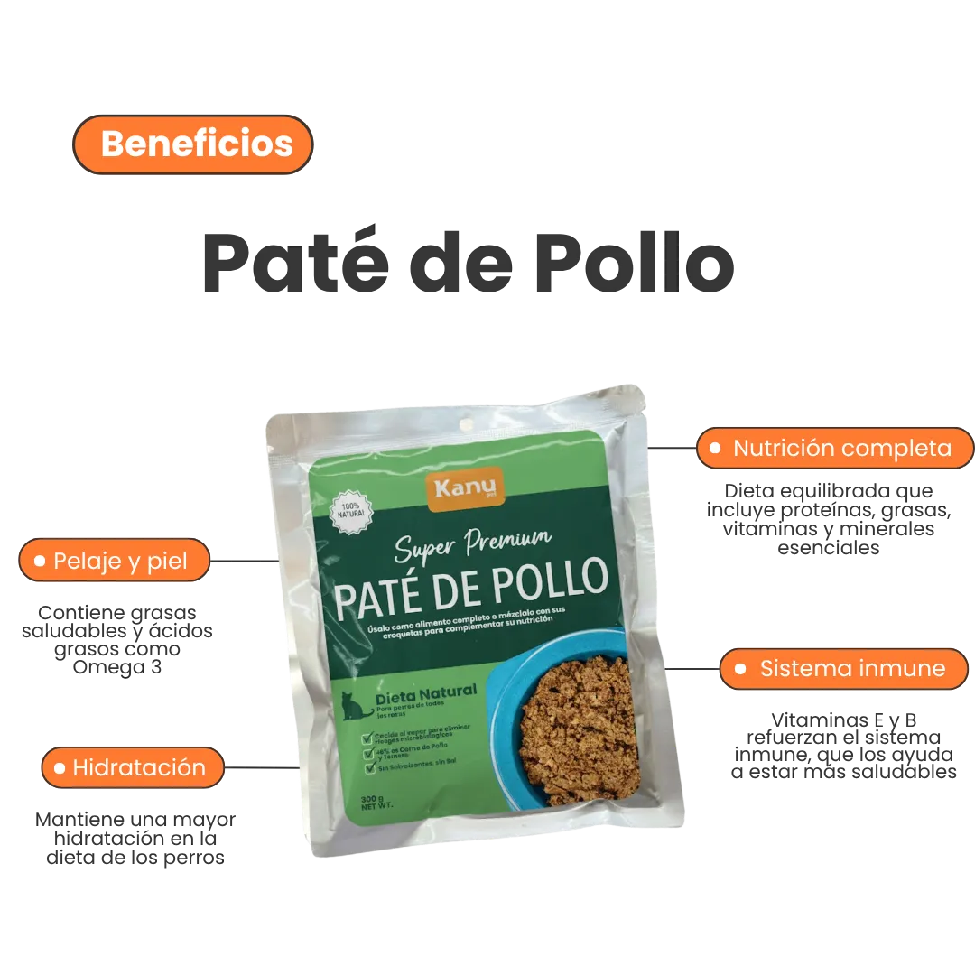 Alimento Húmedo Paté de Pollo Kanu Pet para Perros