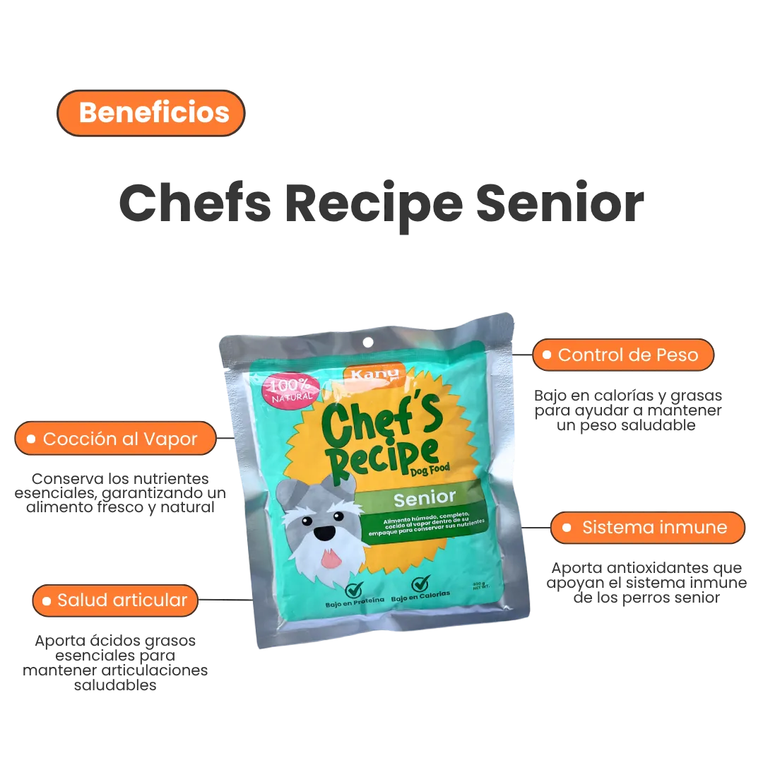 Alimento Húmedo Completo Chef's Recipe Kanu Pet para Perro Senior