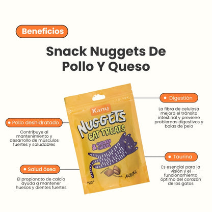 Snack Nuggets de Pollo y Queso Kanu Pet para Gato