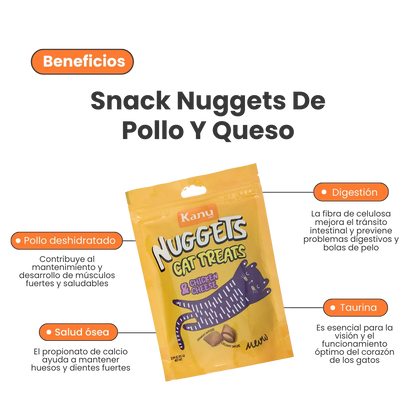 Snack Nuggets de Pollo y Queso Kanu Pet para Gato