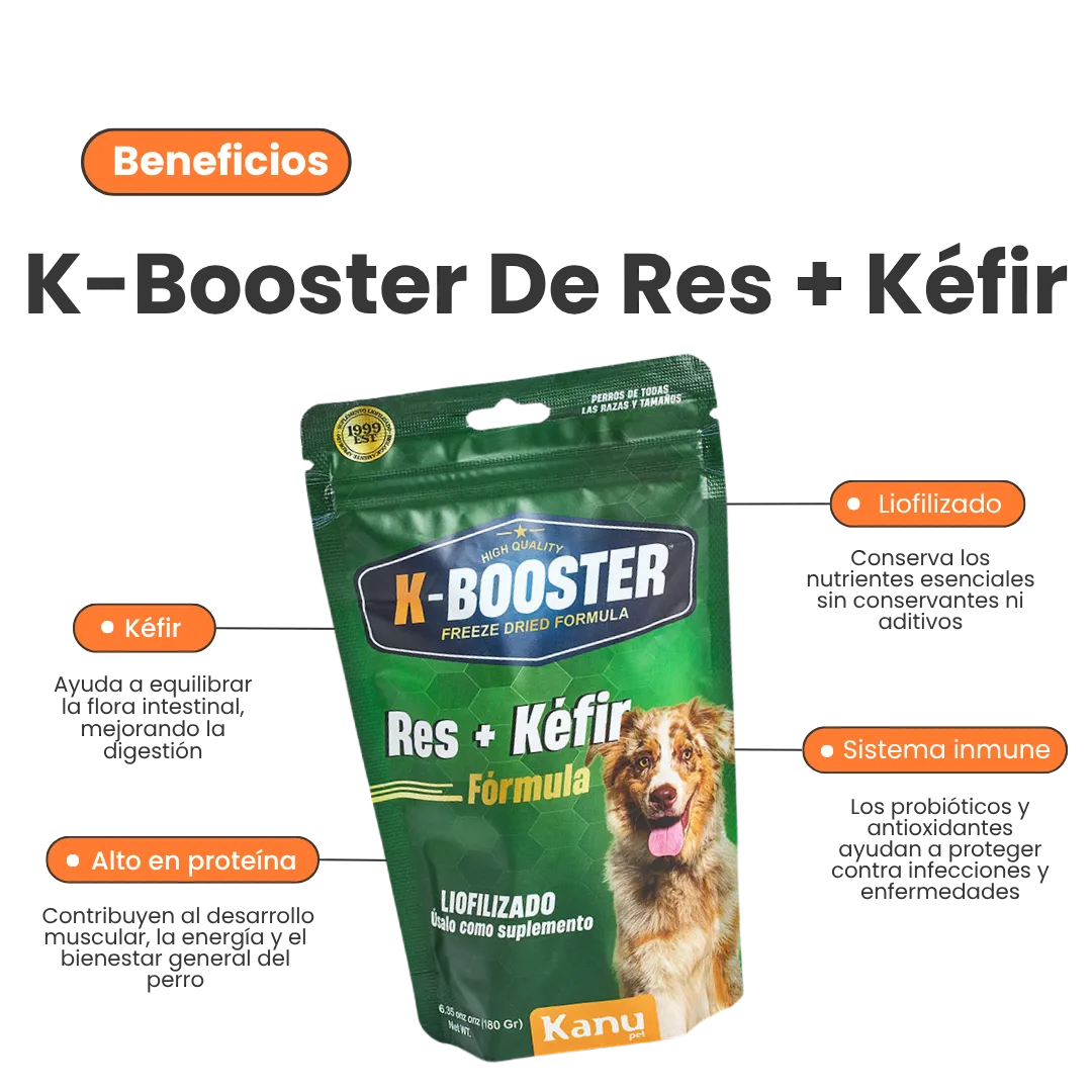 Alimento Liofilizado K-Booster Res Kanu Pet para Perro