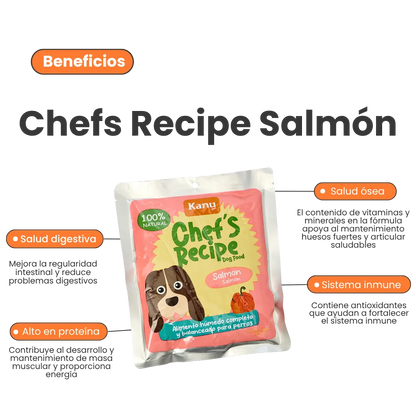 Alimento Húmedo Completo Chef's Recipe Salmón Kanu Pet para Perros