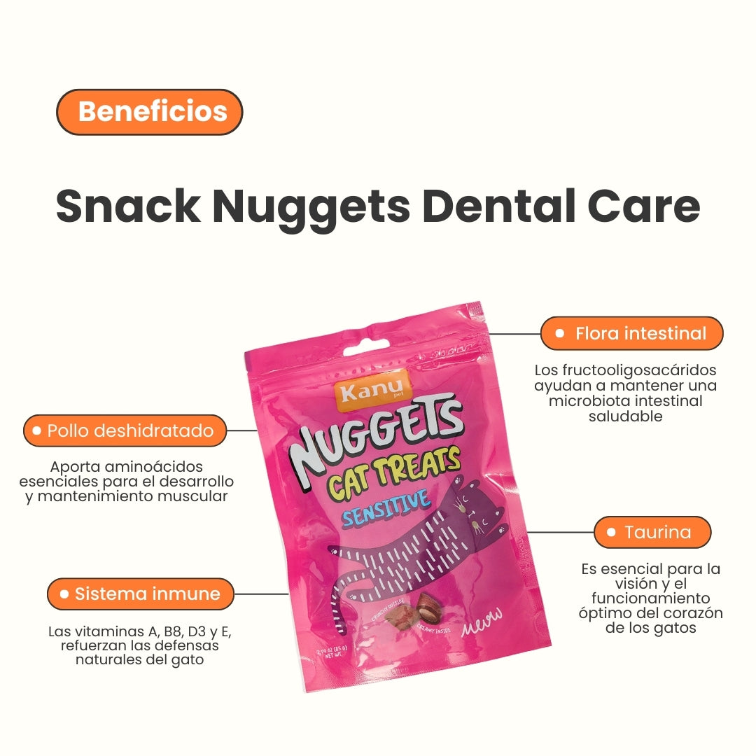 Snack Nuggets Sensitive Kanu Pet para Gatos