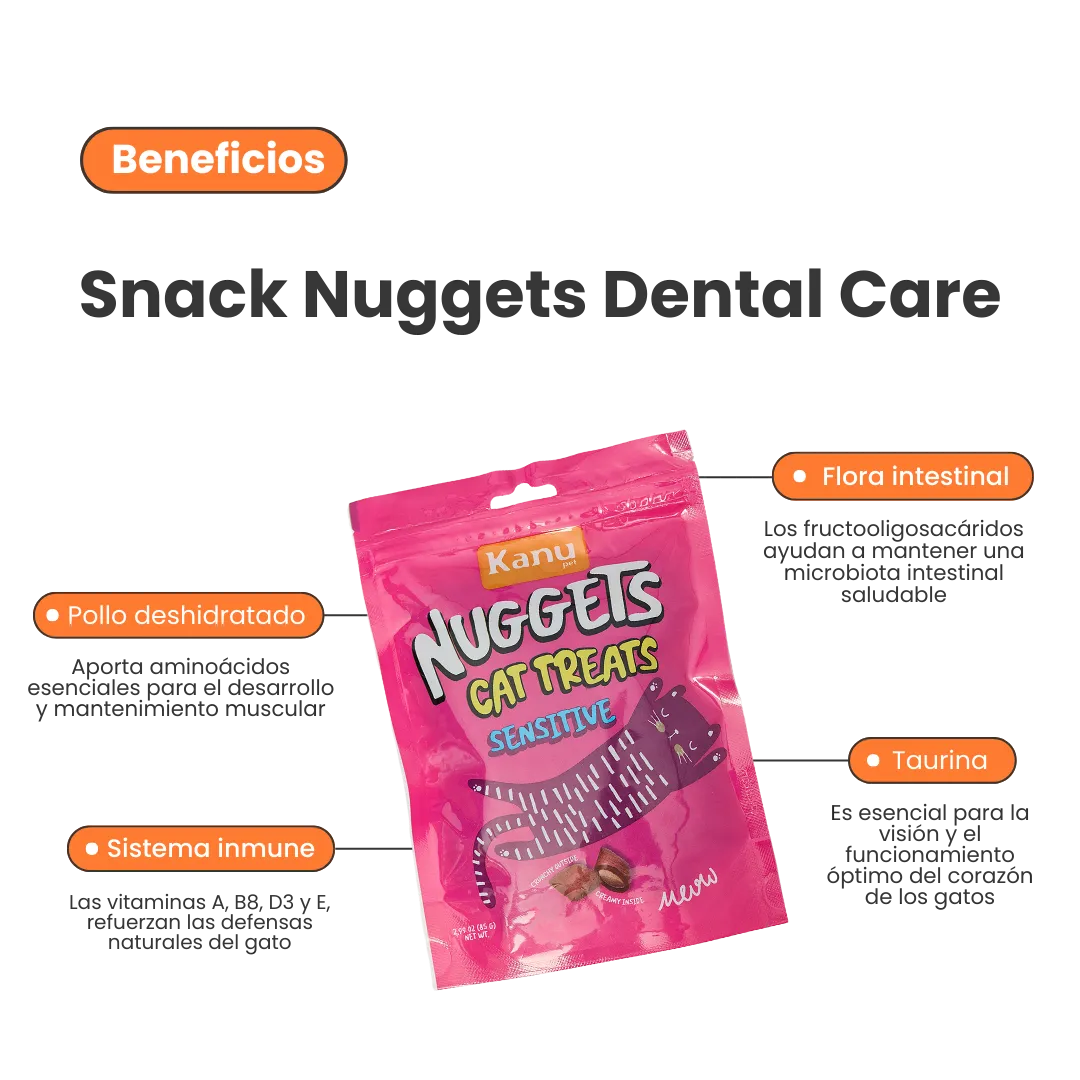 Snack Nuggets Sensitive Kanu Pet para Gatos