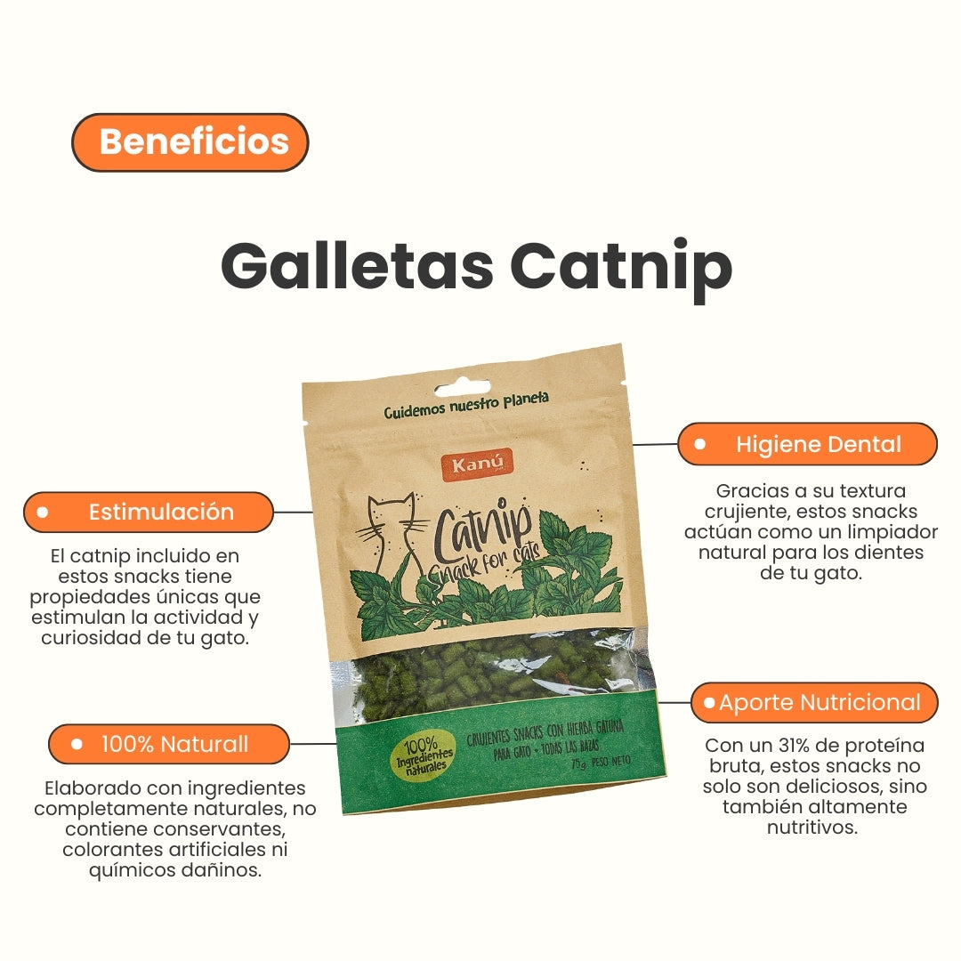 Snacks Galletas Kanu Pet Catnip para Gato