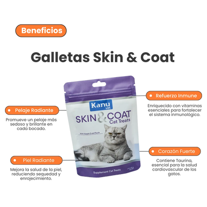 Snacks Skin and Coat Kanu Vet para Gatos