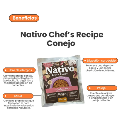 Alimento Húmedo Nativo Chef’s Recipe Conejo Kanu Pet para Perros