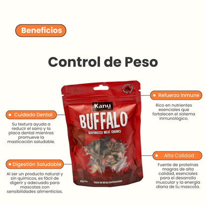 Snack de Trozos de Búfalo Deshidratados Kanu Pet para perros y gatos 100% Natural , Un solo ingrediente