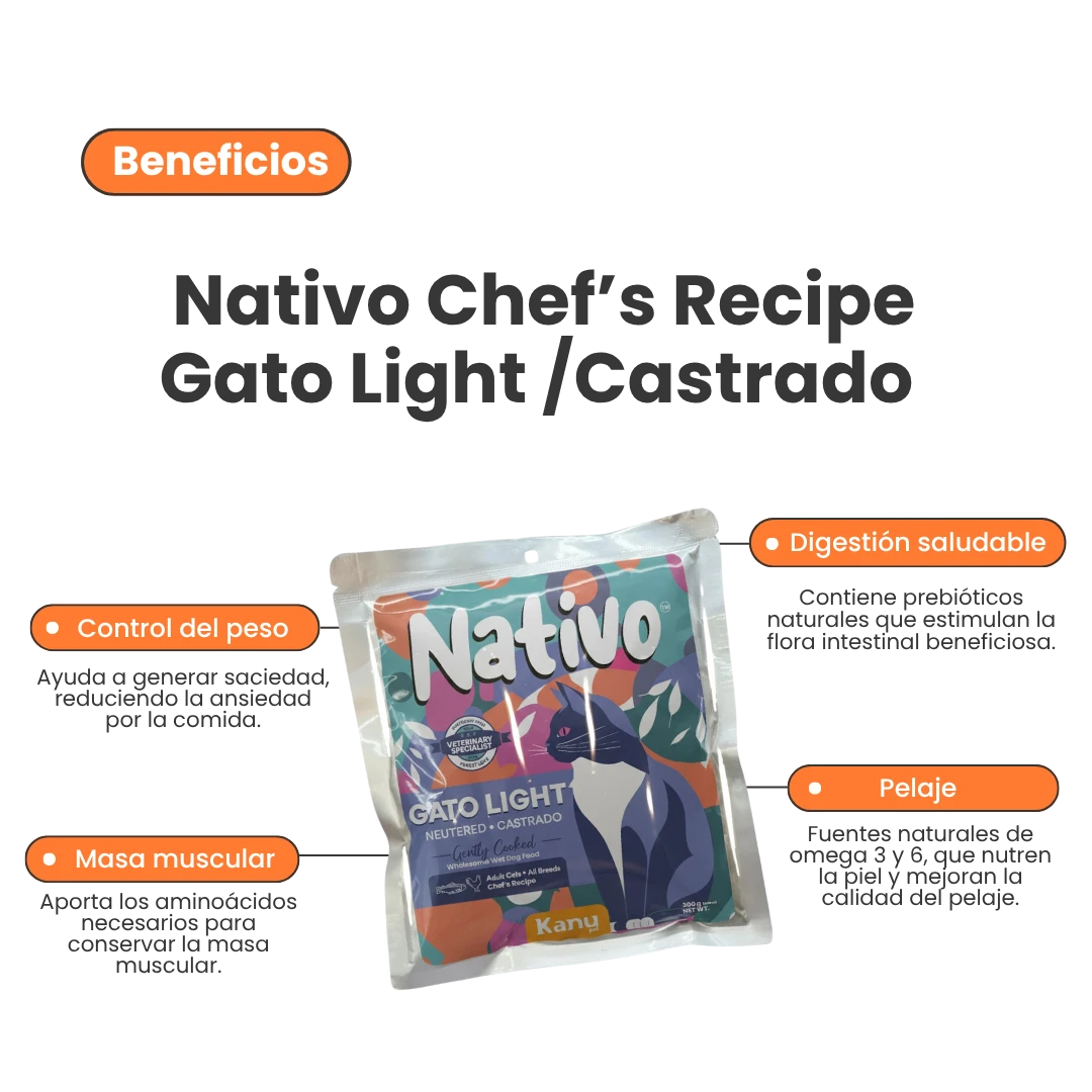 Alimento Húmedo Nativo Light Chef’s Recipe Kanu Pet para Gatos