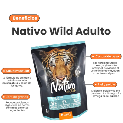 Alimento Seco Grain Free Nativo Wild Kanu Pet para Gato Adulto