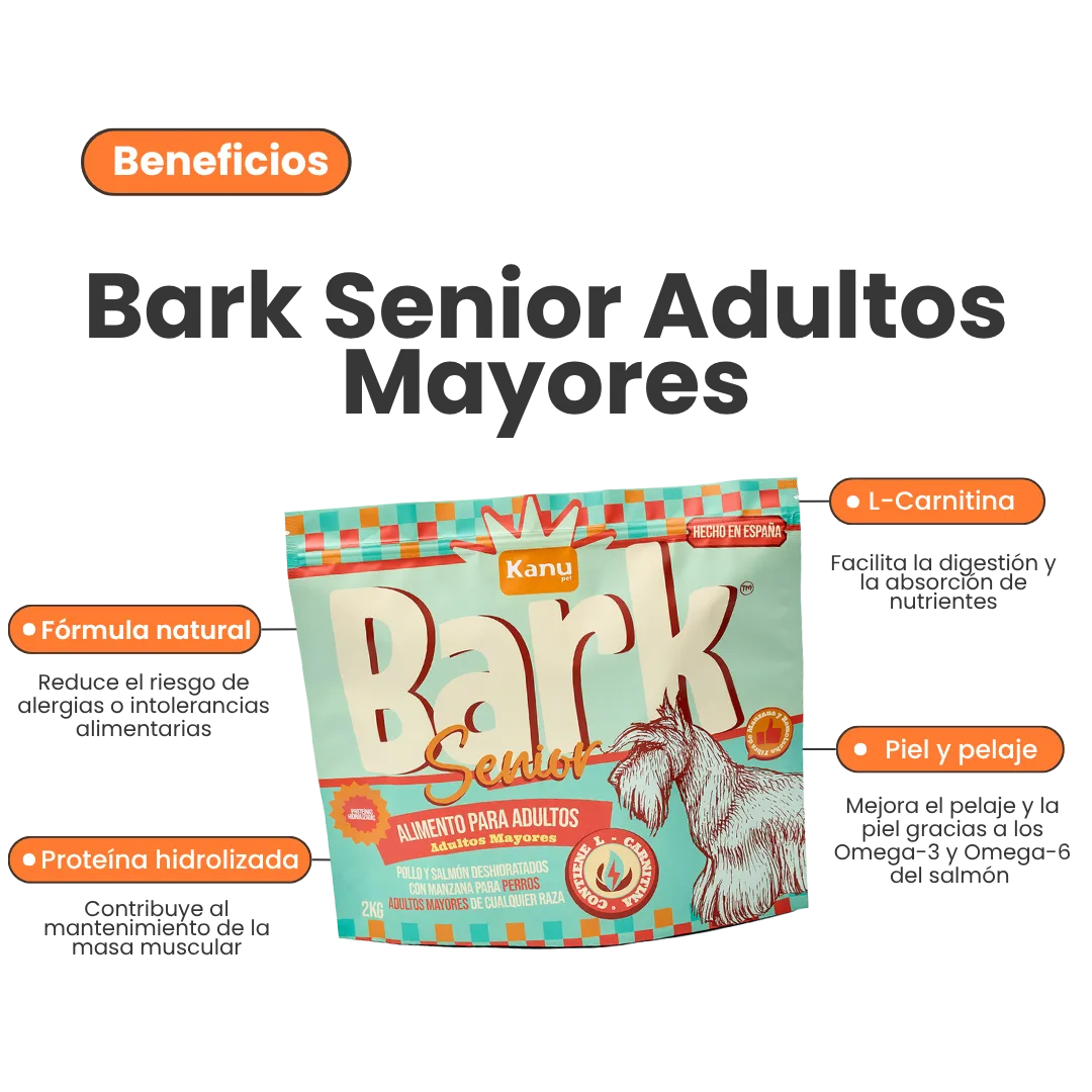 Alimento Seco Bark Senior Pollo Kanu Pet para Perros todas las razas