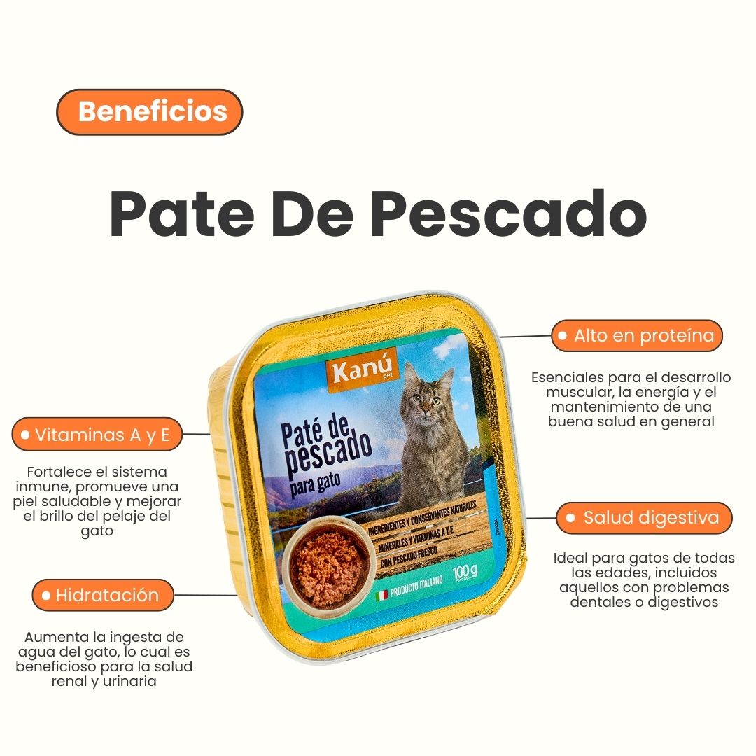 Pate de pescado Gato Kanu Pate 100 GR