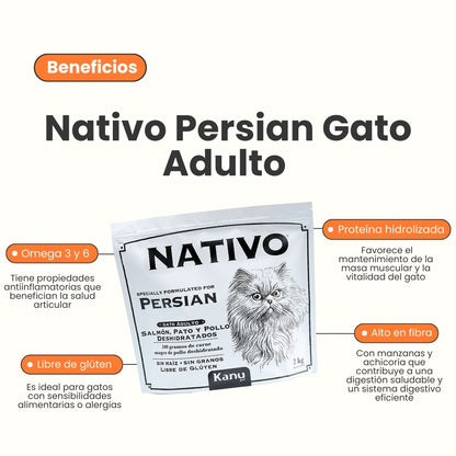 Alimento Nativo Persian Kanu Pet para Gato Adulto