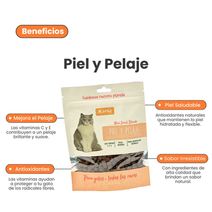 Galletas Piel y Pelaje Kanu Pet para gatos
