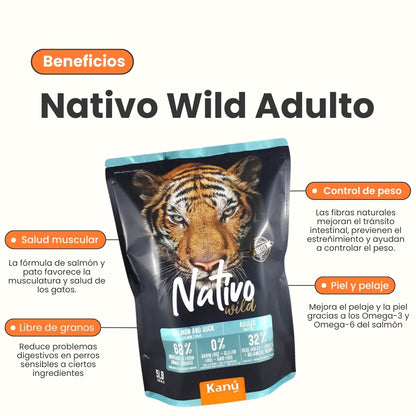 Alimento Grain Free para Gato Adulto Kanu Nativo Wild| Beneficios| Kanu Pet
