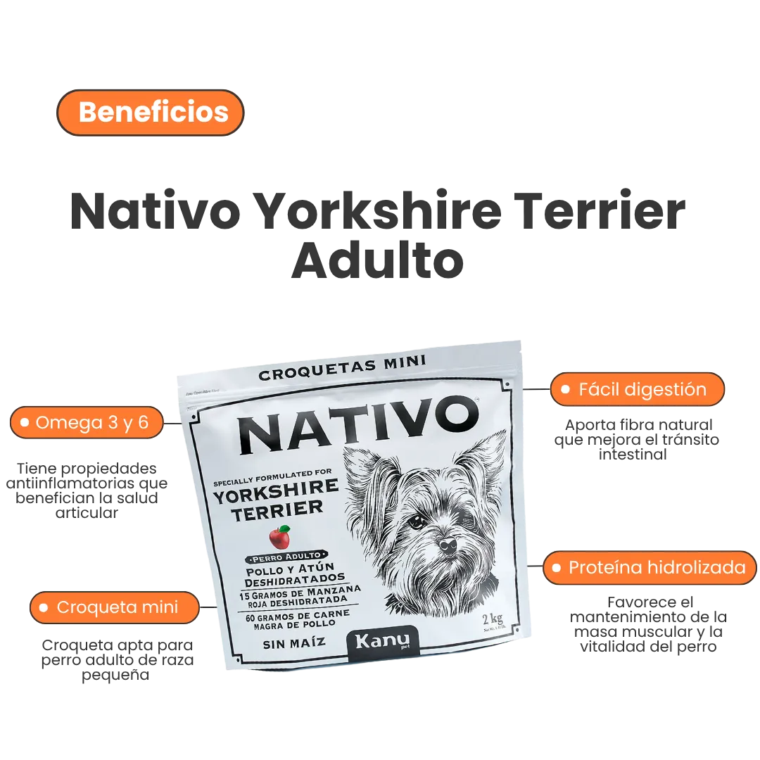 Alimento Seco Nativo Yorkshire Terrier Adulto Kanu Pet para Perro