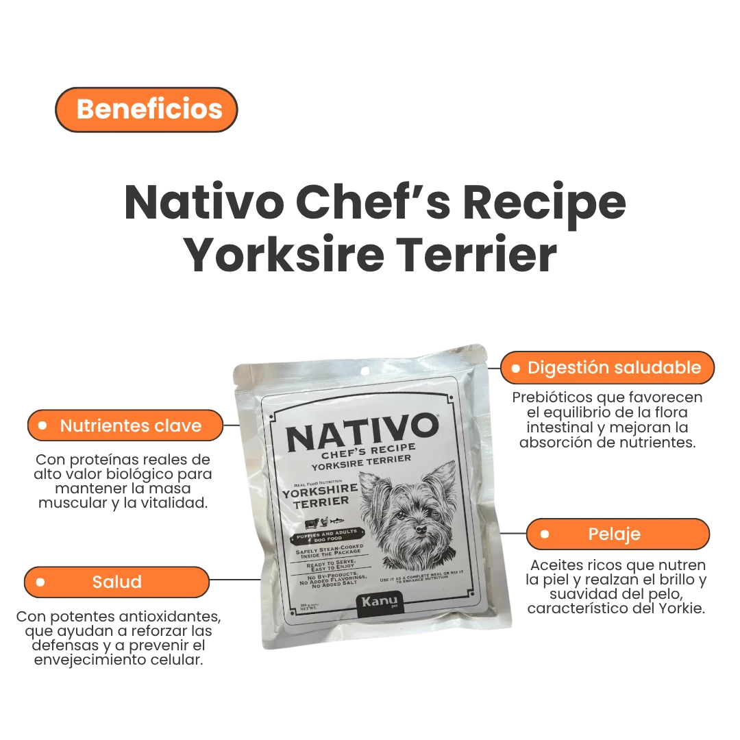Alimento Húmedo Nativo Chef’s Recipe Yorkshire Terrier Kanu Pet para Perros