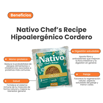 Alimento Húmedo Nativo Chef’s Recipe Cordero Kanu Pet para Perros
