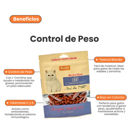 Galletas Blandas para el Control de Peso Kanu Pet Light para Gato