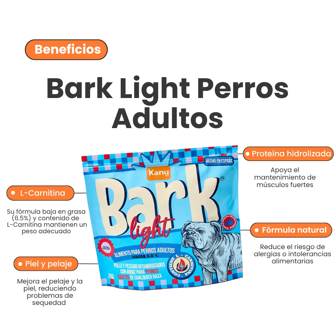 Alimento Seco Kanu Pet Bark Light Kanu Pet para Perro Adulto todas las razas con Pollo Bajo en Grasa