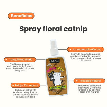 Spray de Hierba Gatuna Kanu Pet Catnip Bliss para Gatos