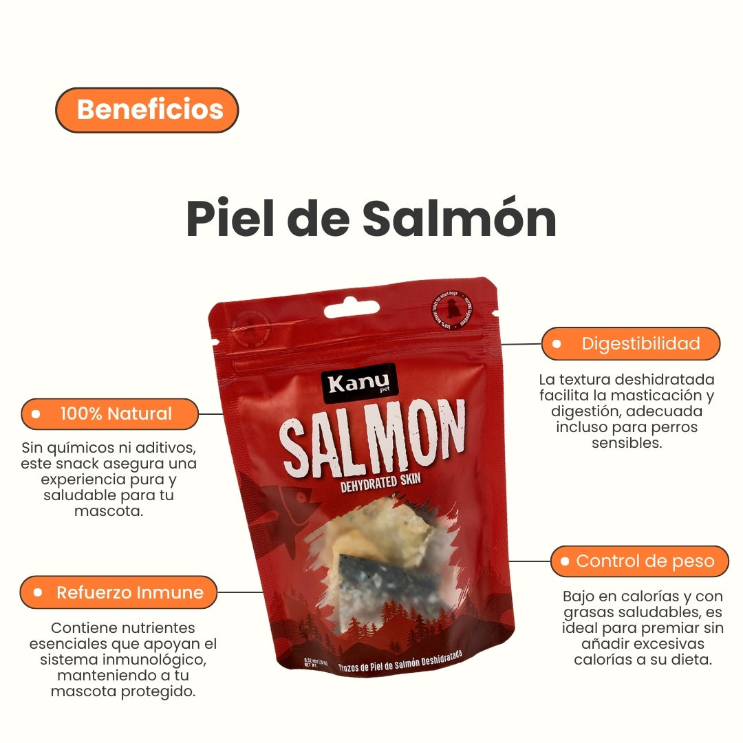 Snack de Kanu Pet de Salmón Deshidratado Trozos para perros y gatos 100% Natural , Un solo ingrediente