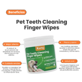 Toallitas de Dedo para Limpieza Dental Kanu Pet para Perro y Gato