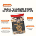 Snack Pulmón de Cerdo Deshidratado Kanu Pet para Perros en Frasco, Un Solo ingrediente 100% natural