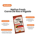Alimento Congelado Nativo Fresh sabor a Carne de Res Hígado y Remolacha Kanu Pet para Perros 100% Comida Real