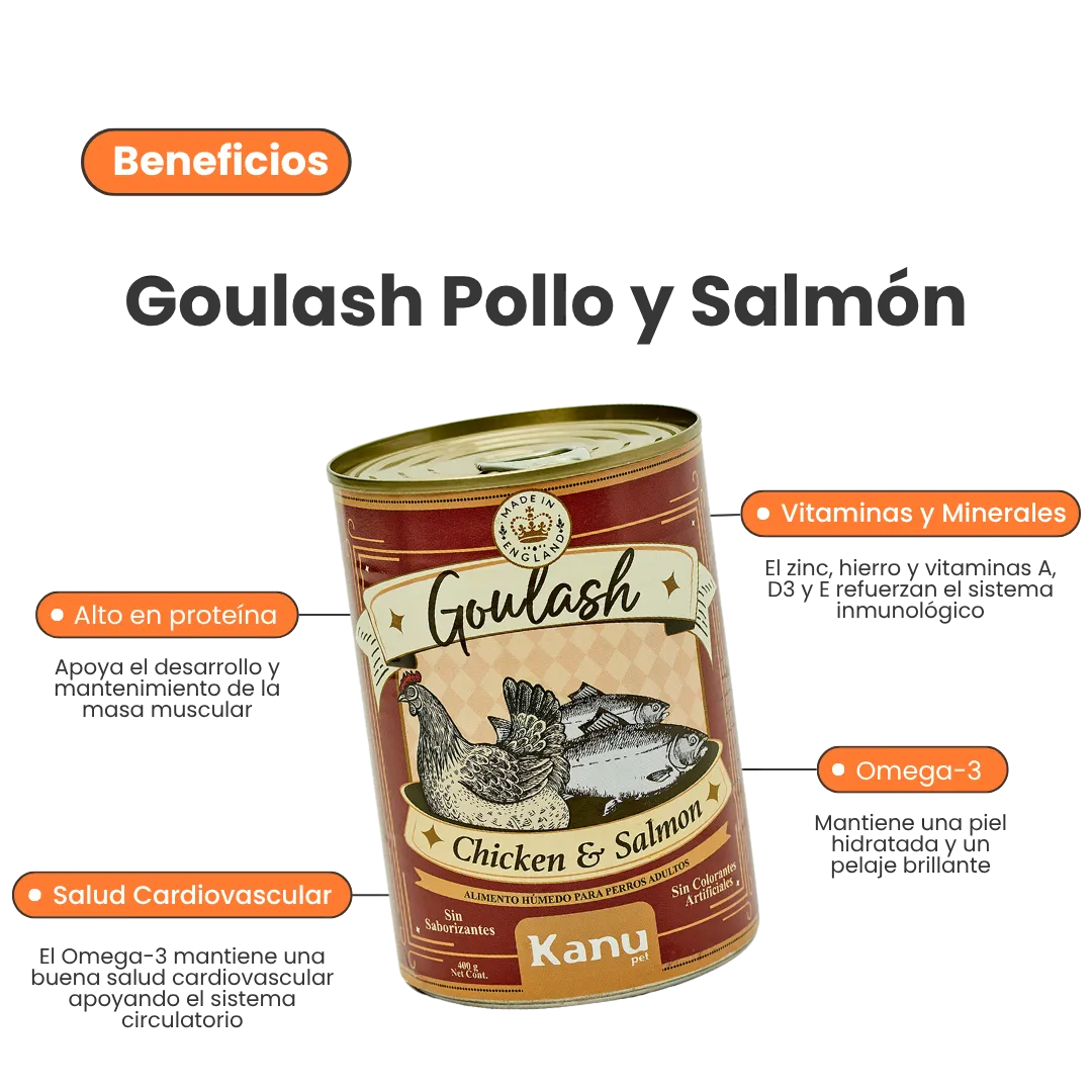 Alimento Húmedo Goulash Pollo Hígado Kanu Pet para perro adulto Lata