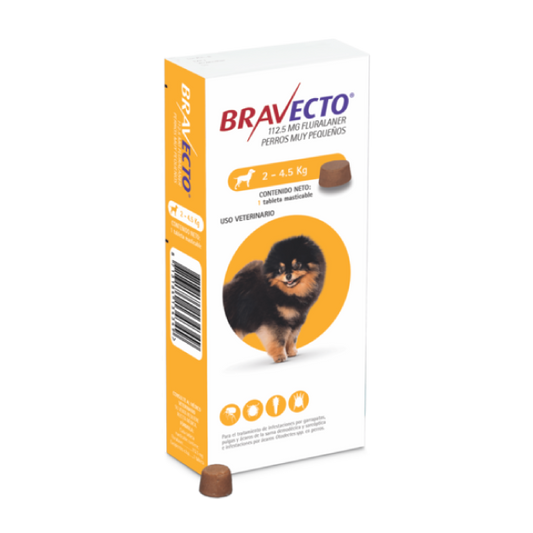 Antipulgas Bravecto  para Perros 2 a 4.5 Kg